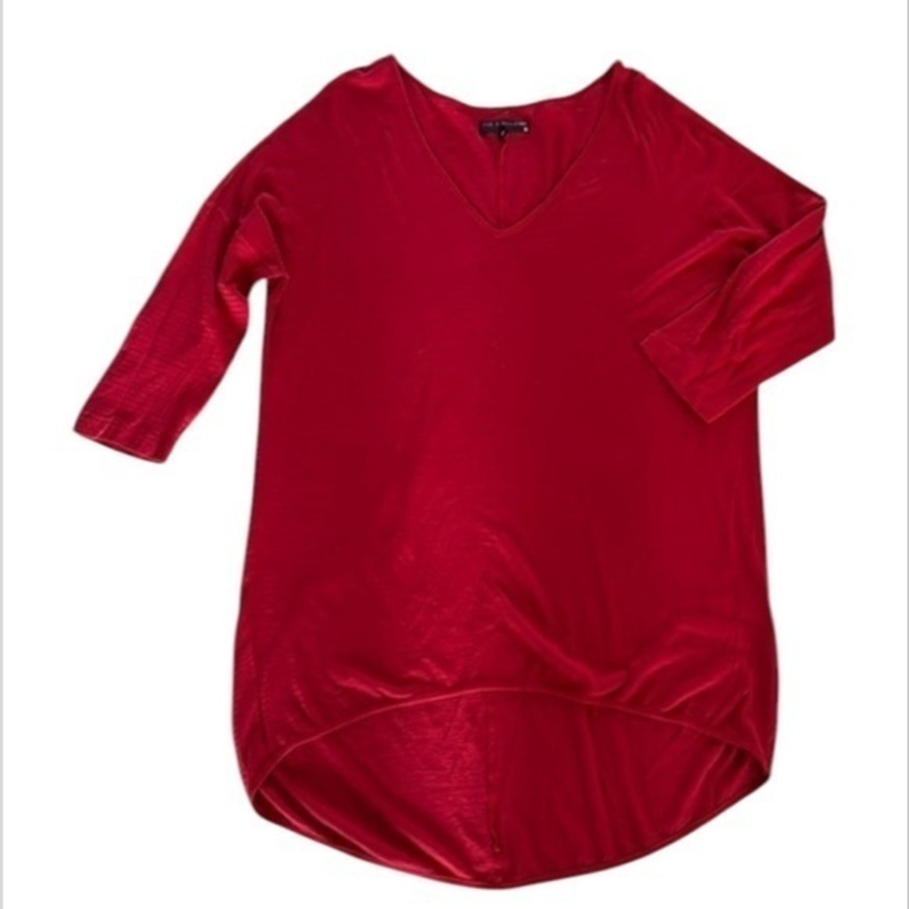 Rag & Bone size medium red 3/4 sleeve long tee